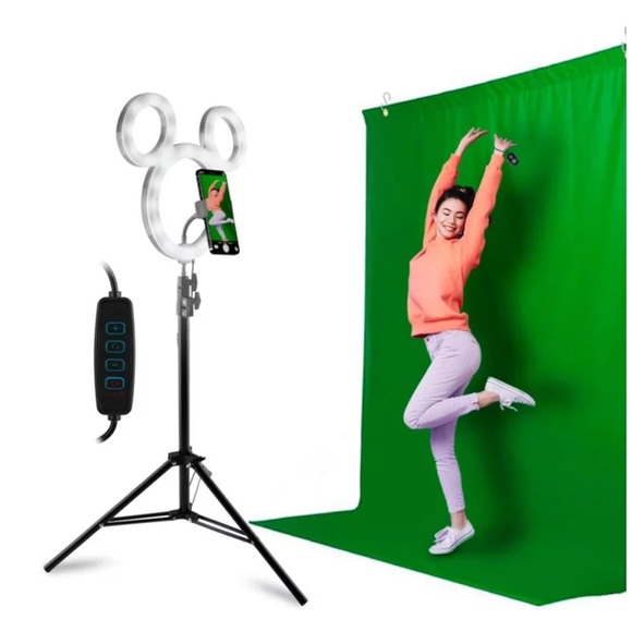 Disney Mickey Studio Photo and Video Creators Kit with LED Ring Light Kit, NIB - Picture 2 of 11